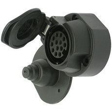 Koblingsudtag 13-pol med IP-beskyttelse, ideelt til udendørs brug og krævende miljøer.