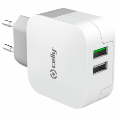 Oplader til stikkontakt 2x USB-A 17W 3,4 A
