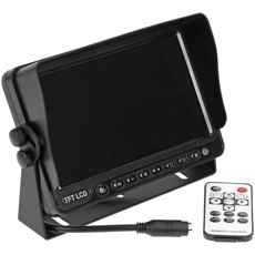 7-tommer TFT LCD-farveskærm med opløsning 800 x 480 px, perfekt til køretøjsbrug.