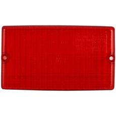 Rød reservedel glas i dimensionerne 125X74 mm til forskellige behov.