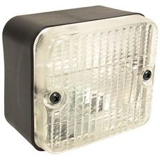 Hvidt baklys, kompakte mål 87x77 mm, ideelt til traktorer.