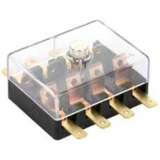 Fire-delt sikringsholder med cera og blad, alsidig løsning til behov.