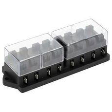 Robust 8-delt sikringsholder til blad, sikrer pålidelig elektrisk forbindelse.