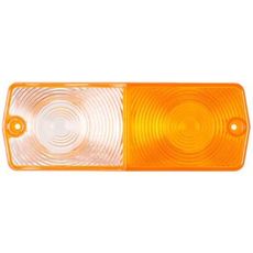 Hvid/gul 2-kammer reserveglas, velegnet til forskellige køretøjsanvendelser.