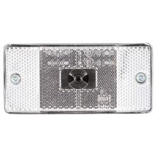 Hvid positionslys med målene 114mm x 54mm, robust og pålidelig.