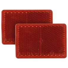 Selvklæbende rød refleks, 39x57 mm, for synlighed i mørke, 2 styk.