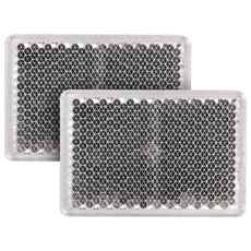 Selvklæbende hvid refleks, 39x57 mm, 2-pak, for bedre synlighed i mørke.