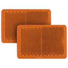 Hvid refleks, selvklæbende, 39x57 mm, for øget sikkerhed, to styk.