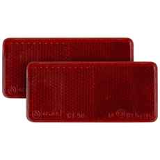 Rød selvklæbende refleks, 40x90 mm, for øget sikkerhed ved nødsituationer.