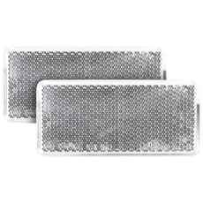 Hvid selvklæbende refleks, 40x90 mm, for øget sikkerhed på mørke veje.