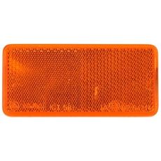 Reflektor 40X90 mm i gul, selvklæbende og let at påføre.