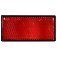 Selvklæbende rød reflektor 55X105 mm for bedste synlighed.