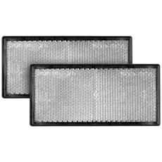 Selvklæbende hvid refleks 55x105 mm, synlig i mørke, for sikkerhed og oplysning.