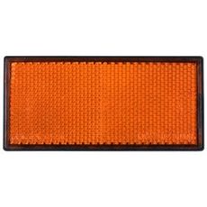 Større selvklæbende reflektor i gul, 55X105 mm for øget sikkerhed.