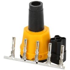 Venstre gul koblingsserie Radex, designet til holdbarhed og sikkerhed.