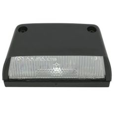 Nummerpladelygte 90x40x45 mm i sort, designet til holdbarhed og synlighed.