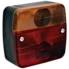 Baglygte med nummerpladelygte, ideel til traktorer og køretøjer.