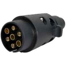 Plastic 7-poleret stikprop, let og holdbar til forskellige elektriske forbindelser.