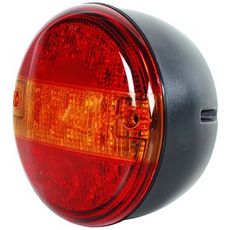 Rund LED baglygte 10-30V, giver stærk og energieffektiv belysning.