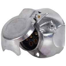 Syv-polet samlestik i aluminium, robust konstruktion til holdbare forbindelser.