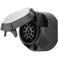 13-polet 12V samlestik i plast, perfekt til forskellige elektriske forbindelser.