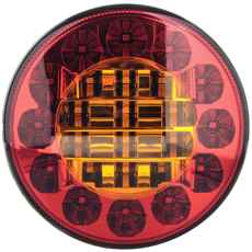 Rund LED baglygte 10-30V, perfekt til parkering, bremse og blinklys brug.