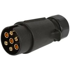Plast 7-polet stikforbindelse med fladforbindelse, optimal til nem installation.