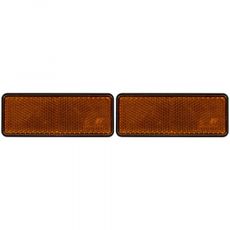 Reflekser i gul, selvklæbende, størrelse 95x38 mm til bedre synlighed, to i pakke.