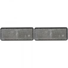 Selvklæbende hvid refleks, 95x35 mm, til sikkerhed i mørke miljøer, 2-pak.