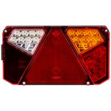 LED baglys 12-24V med korrekt kabel til parkering, bremselys og blinklys.