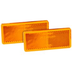 2 stk selvklæbende gule reflekser 96x42 mm, forbedre synlighed nemt.