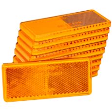 Selvklæbende gule reflekser 96x42 mm, 10 stk, for nem installation og sikkerhed.