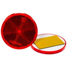 Rød refleks 61 mm, selvklæbende, pakke med 2 styk til sikkerhed.