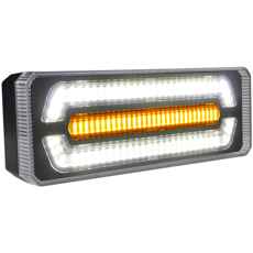 LED positionslys foran, 12-24V, 169x63mm, energibesparende og holdbar.