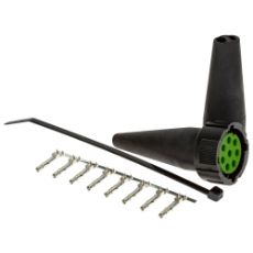 Grøn 8-pin stik bajonet til sikre elektriske forbindelser i køretøjer.