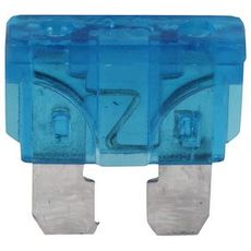 Blå 15A pladesikring i 10-pak, perfekt til sikkerhedsløsninger.