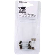 Sortiment af glassikringer, 10 stykker, til varierede elbehov.