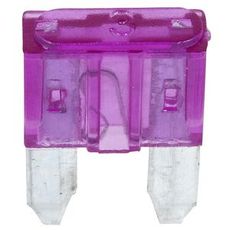 Mini sikring 3A i violet, 10 stykker i en pakning.