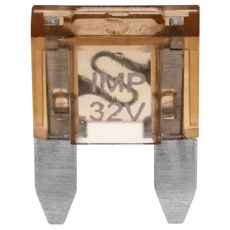 Mini flad sikring 5A i en pakke med 10, perfekt til små elektriske projekter.