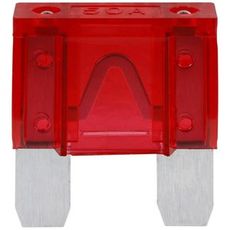 Rød maxi sikring på 50A, leveres i pakke med 5 stk.