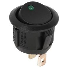 Grøn rund kontakt On/Off 24V, perfekt til tydelig statusindikering.