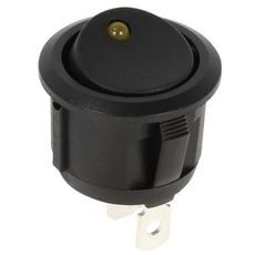 Gul rund kontakt On/Off 24V som sikrer synlighed og funktion.