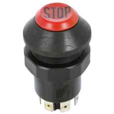Trykknapafbryder til stop, afgørende for nødstop af maskiner.