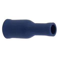 Blå rørformede kabelsko, 5,0 mm, pakke med 10 stykker.