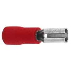 Fladstifthylse Hun 2,8 Rød, 100 stykker til stabile og sikre forbindelser.