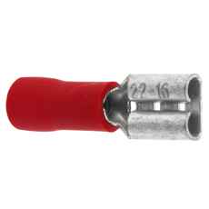 Fladstifthylse Hun 4,7 Rød, 100 stykker designet til at passe forskellige apparater.