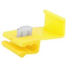 Gule samleklemmer, pakke med 10 stk til pålidelige forbindelser.