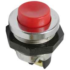 Trykknapomskifter i metal, holdbar og pålidelig.