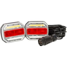 Belysningssæt 7,5M til anhænger, sikker belysning til vejtransport.