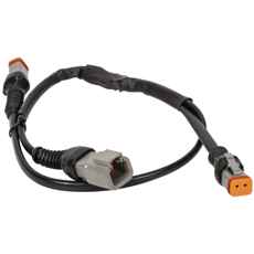 Dtp forgreningskabel med to stik til pålidelig tilslutning.